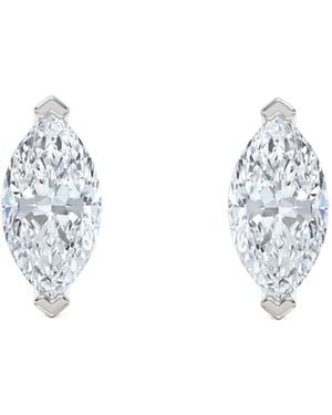 The Diamond Store 1.00Ct Marquise Cut Lab Diamond Stud Earrings - Blue