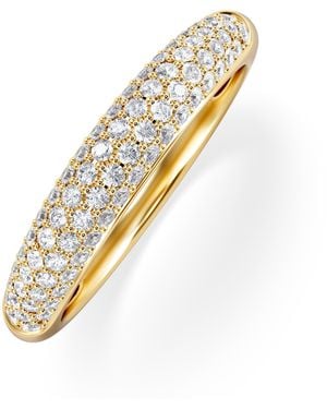 The Diamond Store Lab Diamond Micro Pave Half Eternity Ring 0.50Ct - Metallic