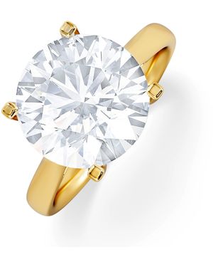 The Diamond Store Grace 5.00Ct Lab Diamond Round Cut Engagement Ring - Metallic