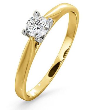 The Diamond Store Engagement Ring Grace 0.25Ct Lab Diamond H/Si - Metallic