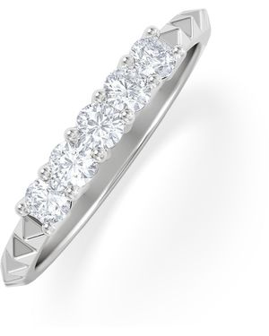 The Diamond Store Era 0.34Ct Round Cut Lab Diamond 5 Stone Ring - White