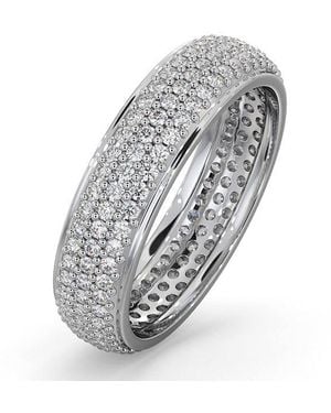 The Diamond Store 1Ct H/Si Diamond 18K Full Band Ring - Metallic