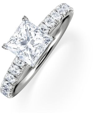 The Diamond Store Katerina Gia Princess Diamond Engagement Ring 1.50Ct G/Si2 - Blue