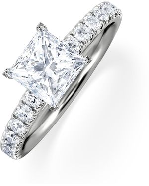 The Diamond Store Katerina Gia Princess Diamond Engagement Ring 18Kw 1.55Ct G/Si2 - White