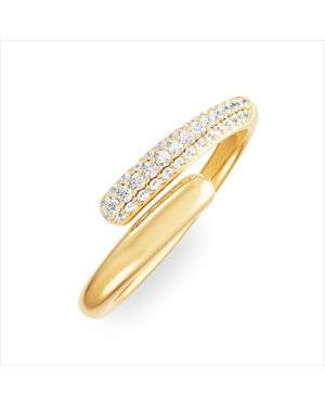 The Diamond Store 0.15Ct Lab Diamond Pavé Wrap Ring - Metallic