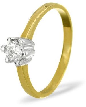 The Diamond Store Diamond 0.25Ct 9K Engagement Ring - Yellow
