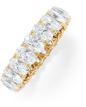 The Diamond Store Luxe 4.00Ct Lab Diamond Eternity Ring With Igi Certified Oval-Cut Diamonds - Metallic
