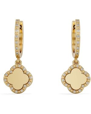 The Diamond Store Florence 0.15Ct Lab Diamond Halo Huggie Earrings - Metallic