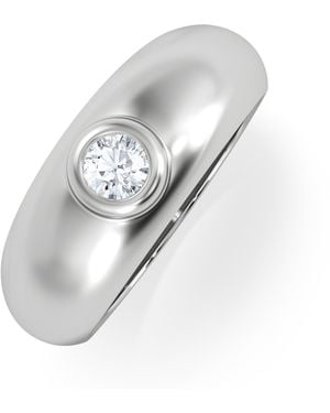 The Diamond Store Lab Diamond Signet Ring 0.25Ct - White