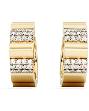 The Diamond Store Contour 0.18Ct Lab Diamond Huggie Earrings - Metallic