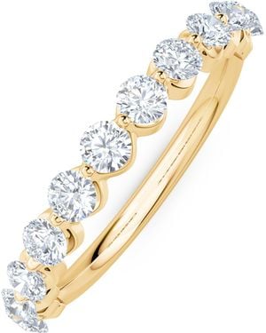 The Diamond Store Mira 0.50Ct Lab Diamond Half Eternity Ring - Metallic