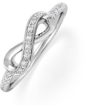 The Diamond Store Infinity Love 0.13Ct Lab Diamond Pavé Ring - White