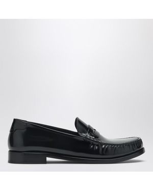 Saint Laurent Schwarzer Slipper Aus Lackleder