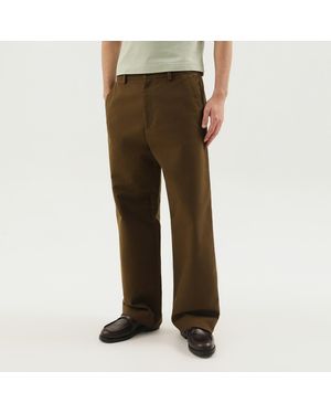 1989 STUDIO Straight Leg Cotton Trousers - Green