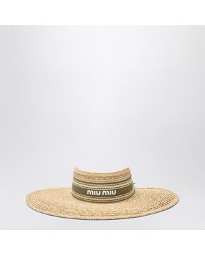 Miu Miu Natural/Tundra Visor - White