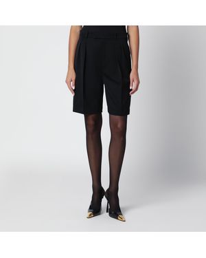 Saint Laurent Tailored Wool Bermuda Shorts - Black