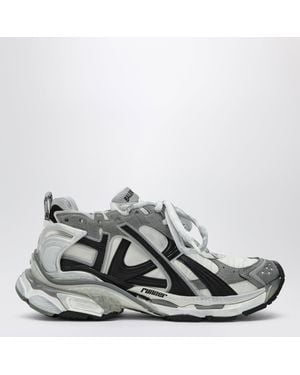 Balenciaga Sneakers Runner En Nylon Gris/Blanc/Noir