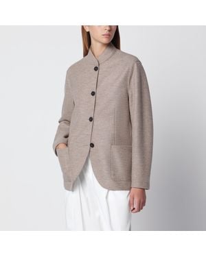 Harris Wharf London Mélange Wool Jacket - Brown