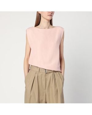 Calvin Klein Blusa chiara in misto lino - Rosa