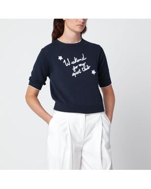 Weekend by Maxmara Kastenförmiges Jeans-Baumwollhemd - Blau