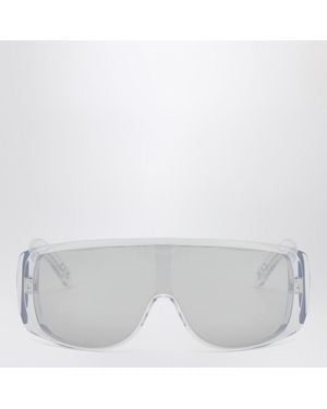 Retrosuperfuture Occhiali da sole mask trasparenti - Bianco