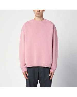 Studio Nicholson Maglione girocollo hemyl in lana rosa