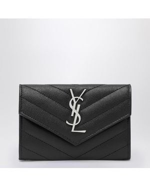 Saint Laurent Portafoglio cassandre envelope piccolo - Nero