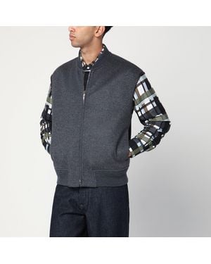 Bottega Veneta Wool Zip-Up Vest - Blue