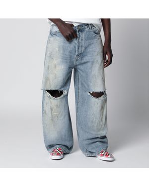 DAGGER Faded Ripped Johnny Jeans - Blue