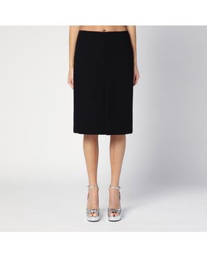 Gucci Wool Crêpe Skirt - Black