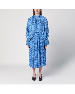Balenciaga Printed Dress - Blue
