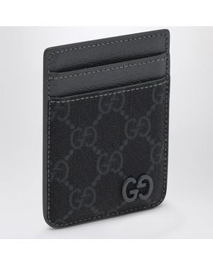 Gucci Portacarte in tessuto gg supreme /grigio - Nero