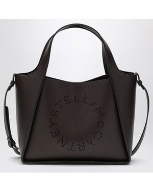 Stella McCartney Chocolate Vegan Leather Shoulder Tote Bag - Black