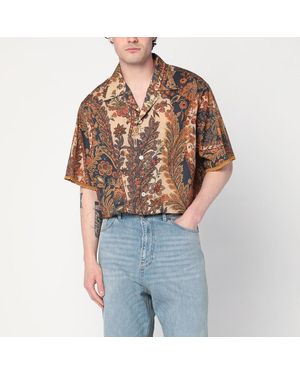 Valentino Camicia beige/ motivo paisley - Marrone