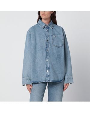 Ami Paris Blaues Ami De Caur-Overshirt Aus Baumwolle