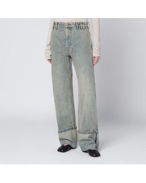 Entire studios Wide Leg Jeans With Washed Effect - Grey