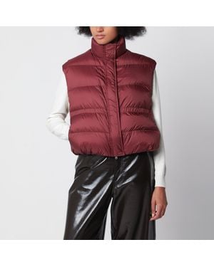 Brunello Cucinelli Rosso Mattone Sleeveless Nylon Down Jacket - Red