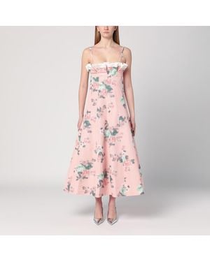 Philosophy Taffeta Midi Dress With Ruffles - Pink