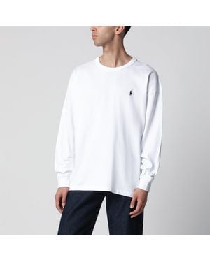 Polo Ralph Lauren Cotton Relaxed-Fit Crewneck Sweatshirt - White