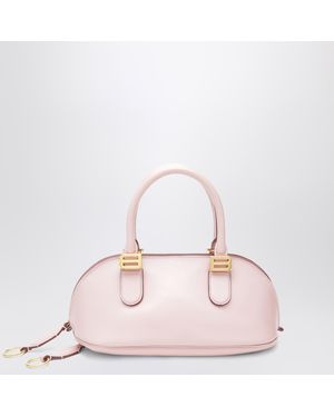 Balenciaga Sac Bowling Bolero Mini En Cuir Rose