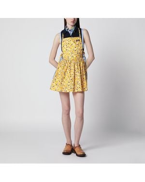 Miu Miu Floral Cotton Poplin Dress - Yellow
