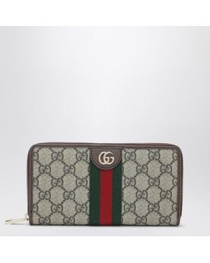 Gucci Ophidia Zip-Around Wallet - Grey