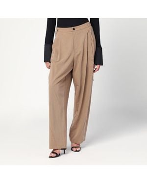 DARKPARK Pantaloni phebe beige con catena - Neutro