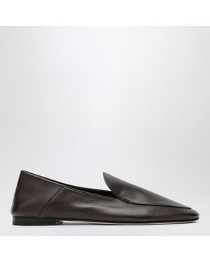 Dear Frances Espresso Nappa Leather Gio Slip-On Loafers - Black