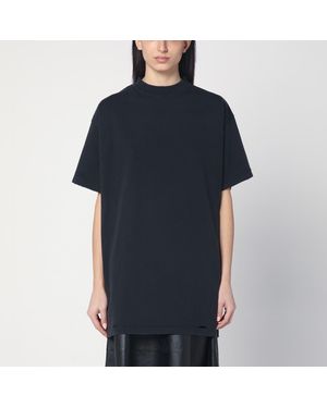 Balenciaga T-shirt Over Painted In Vintage Jersey - Blue