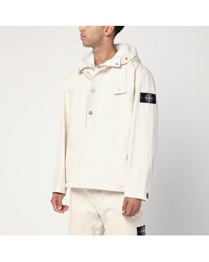 Stone Island Anorak avorio in cotone - Bianco
