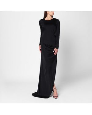 GIUSEPPE DI MORABITO Long Dress With Brooch Detail - Black