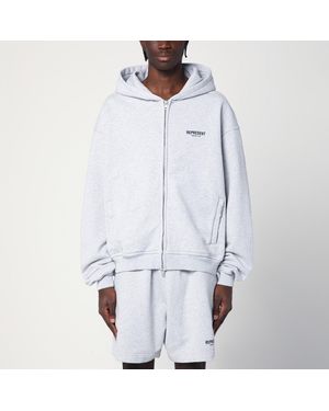 Represent Light Oversized Zip Sweatshirt - White