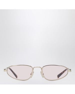 Miu Miu Lunettes De Soleil Logo Or P"Le - Multicolore