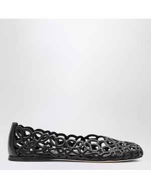 Loewe Petal Anagram Ballet Flats - Black